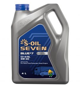 S-OIL SEVEN BLUE # 7 CI-4 / SL được sản xuất bằng dầu gốc tổng hợp và dầu động cơ đa cấp cho động cơ diesel. Nó phù hợp với tất cả các động cơ diesel tăng áp hoặc hút khí thường của máy công trình dân dụng, xe tải, tàu đánh cá và đầu máy xe lửa.